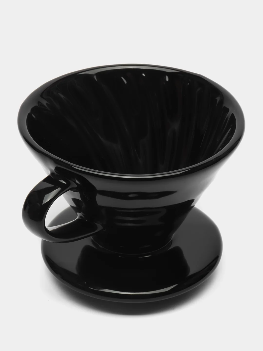 Красный воронка для заваривания кофе V60, керамическая