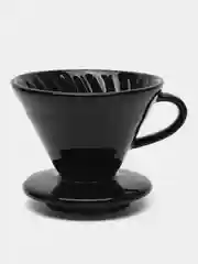 Черный воронка для заваривания кофе V60, керамическая