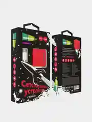 Красный сетевое зарядное устройство More Choice NC46i, 2 USB 2.4A, с кабелем Lightning