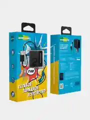 Серый сетевое зарядное устройство More Choice NC46i, 2 USB 2.4A, с кабелем Lightning