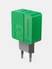 Зеленый сетевое зарядное устройство More Choice NC46, 2 USB 2.4A
