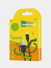 Кабель зарядки для Apple iPhone More choice K13i, USB-Lightning 2.4A, 1 метр
