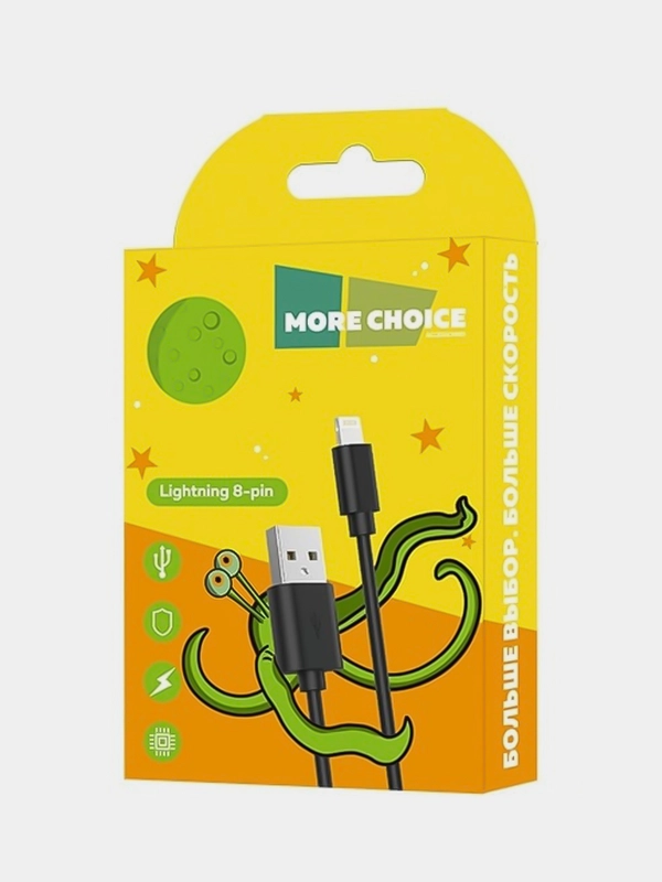 Кабель зарядки для Apple iPhone More choice K13i, USB-Lightning 2.4A, 1 метр