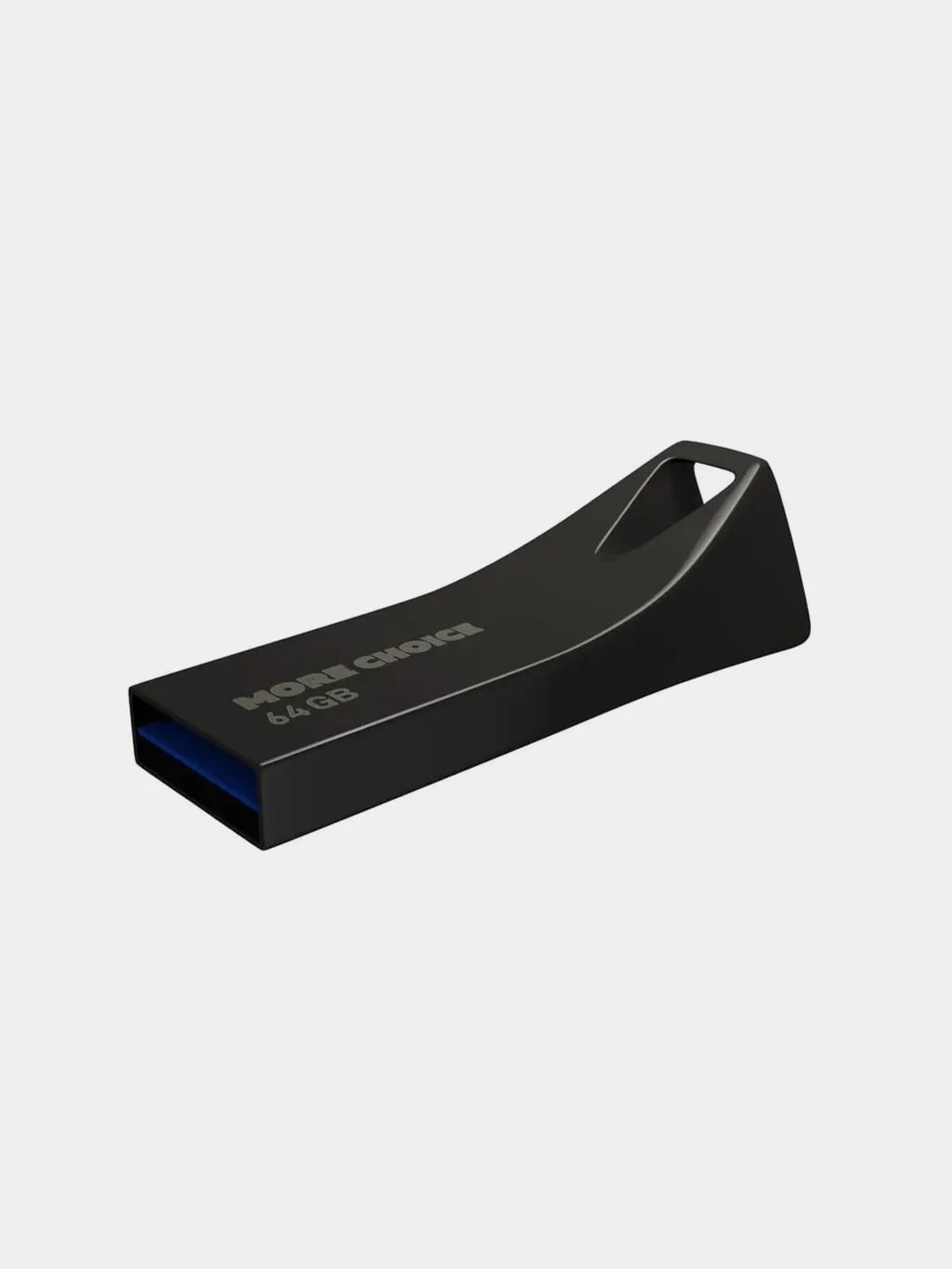 Черный usb флеш-накопитель More Choice 64GB, USB 3.0, металл (MF64m)