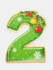 Желтый новогодний набор для оформления интерьера Новый год 2022! 10 предм., 16 х 21 см