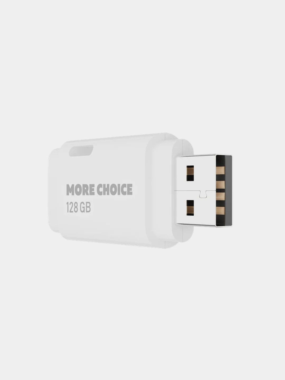 Белый usb флеш-накопитель More Choice 128GB, USB 2.0 (MF128)