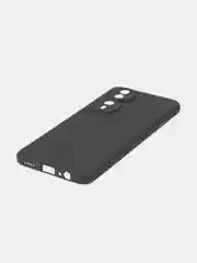 Черный чехол BROSCORP для Honor Play 8T, матовый, прозрачный, силиконовый, с защитой камер