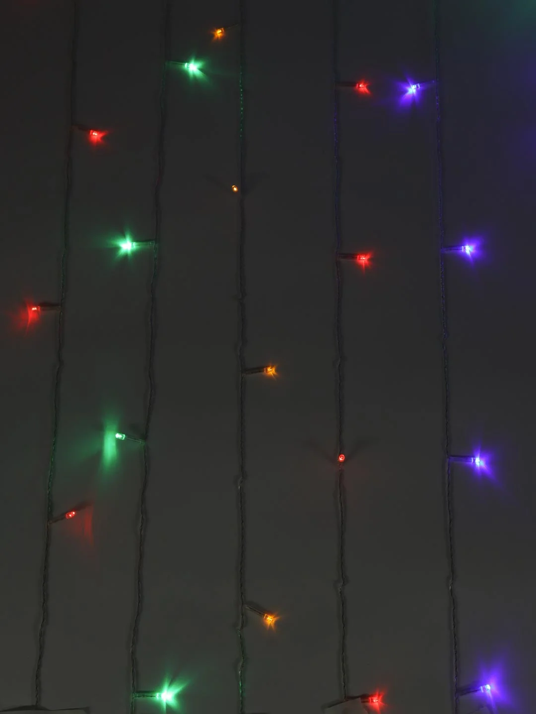 Гирлянда Занавеска, прямые, 3 м, цветная 320LED 220В