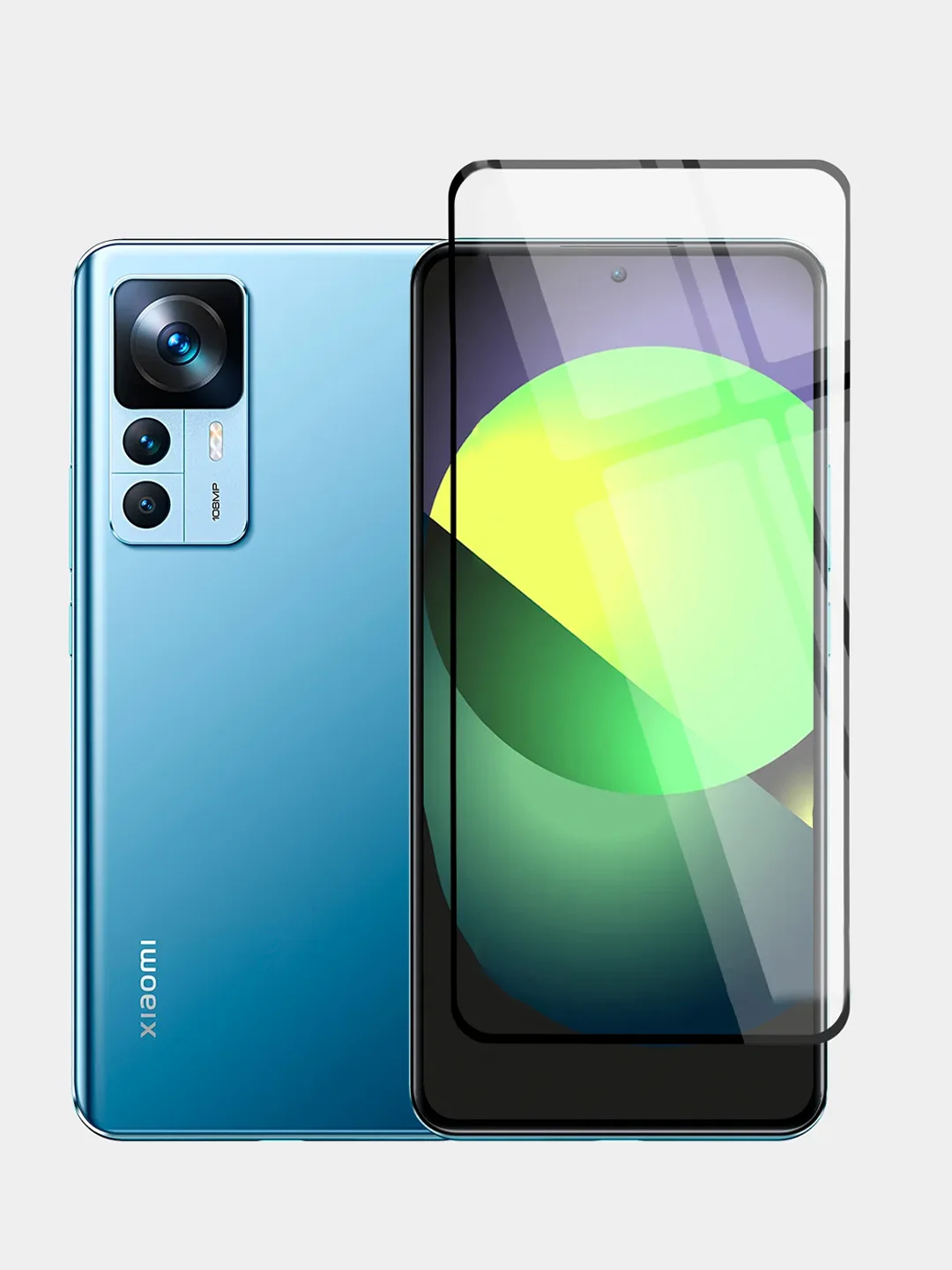 Молочный 1-2 шт стекло для Xiaomi 12T, 12T Pro защитное BROSCORP прозрачное олеофобное с рамкой