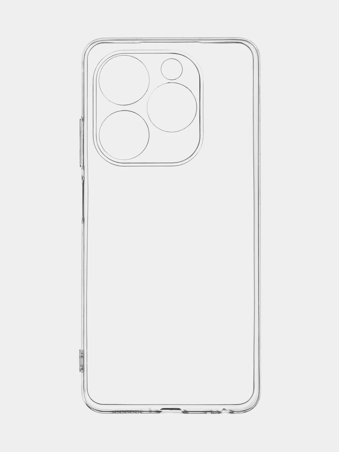 Прозрачный чехол для Infinix Smart 8, 8 Plus силиконовый BROSCORP матовый/ прозрачный с защитой камер