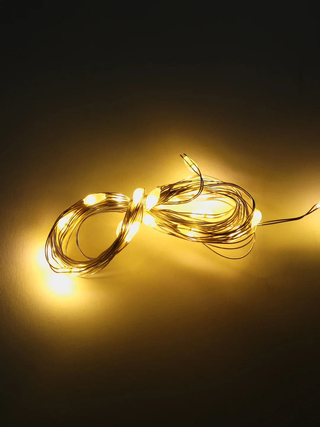 Золотой гирлянда Нить 2 м, роса, IP20, серебристая нить, 20 LED
