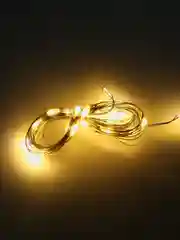 Золотой гирлянда Нить 2 м, роса, IP20, серебристая нить, 20 LED