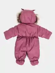 Бордовый комбинезон для новорождённых, зимний, с капюшоном