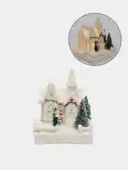 Белый ночник-фигурка с подсветкой "Дом", под елку