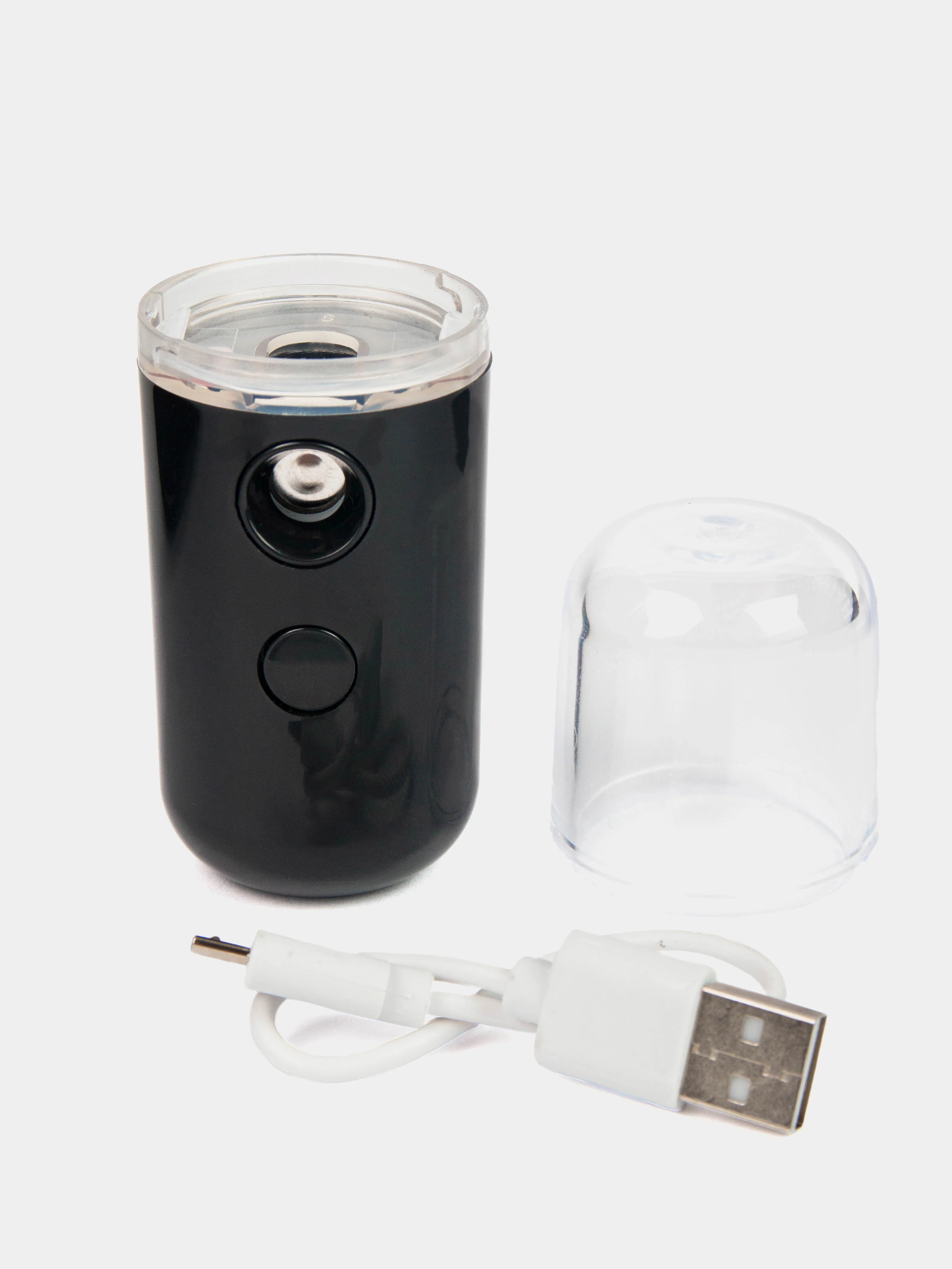 Черный увлажнитель воздуха для лица и тела, портативный, с подсветкой, USB