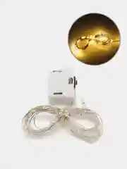 Золотой гирлянда Нить 2 м, роса, IP20, серебристая нить, 20 LED