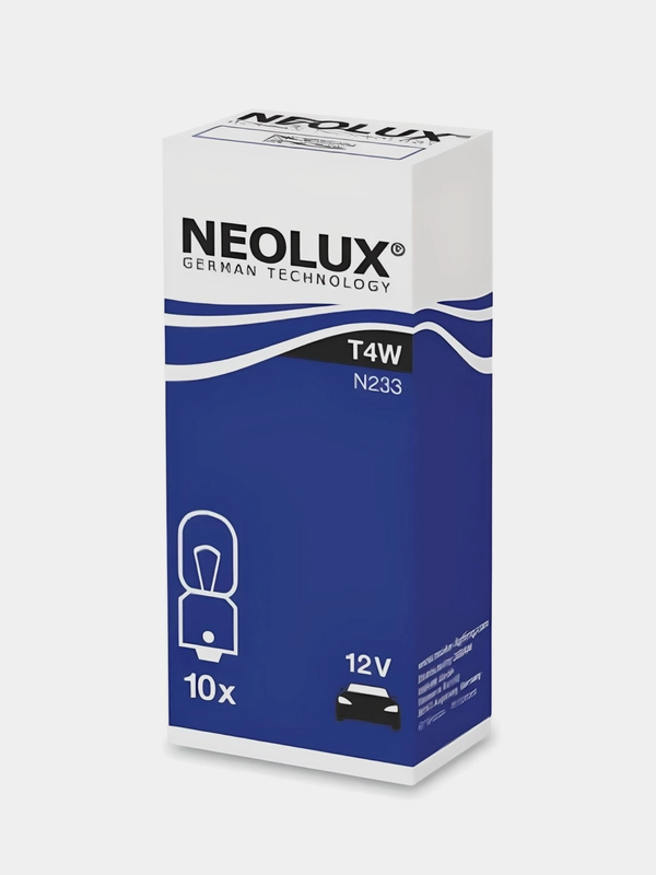 Лампы вспомогательного освещения Osram NEOLUX Standart N233, 4 W 12 V BA9s, 10 шт