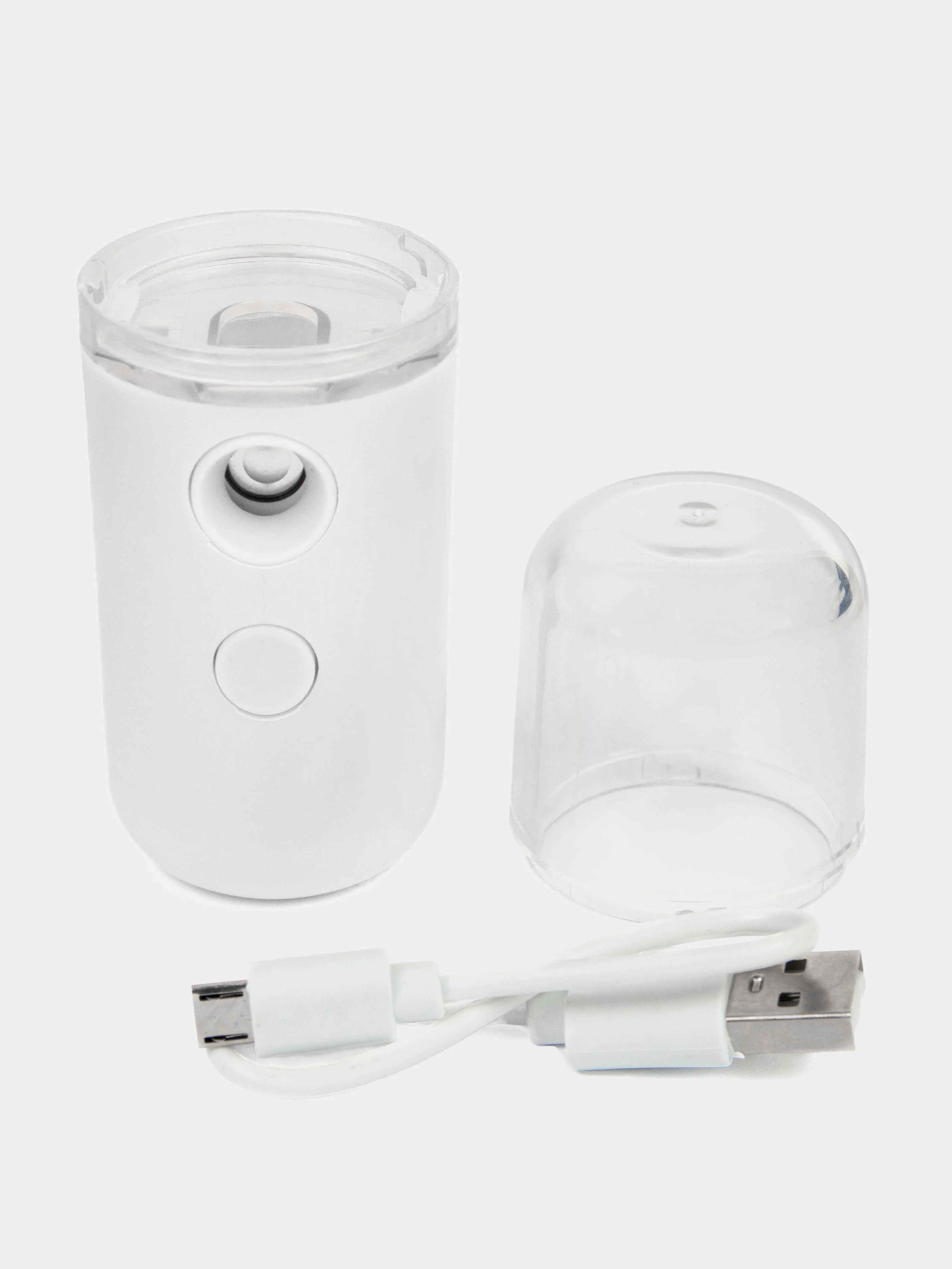 Белый увлажнитель воздуха для лица и тела, портативный, с подсветкой, USB