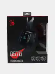 Игровые наушники с микрофоном A4Tech Bloody G570 черный, серый, 2 м, мониторные, USB