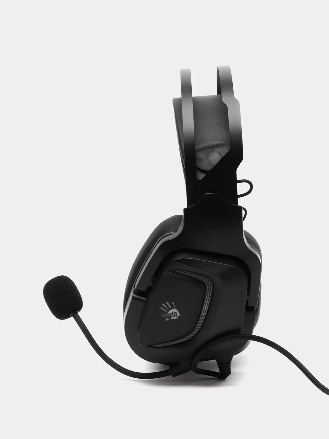 Игровые наушники с микрофоном A4Tech Bloody G570 черный, серый, 2 м, мониторные, USB