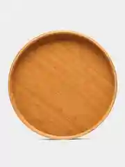 Поднос с ручками Доляна Striata, d=40 см, бамбук