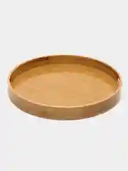 Поднос с ручками Доляна Striata, d=40 см, бамбук