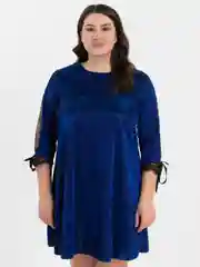 Синий платье новогоднее с люрексом