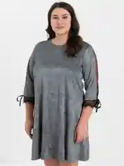 Серебряный платье новогоднее с люрексом