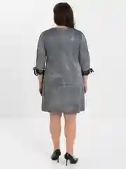 Серебряный платье новогоднее с люрексом