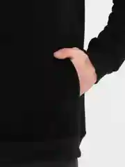 Черный свитшот мужской, теплый, с начесом