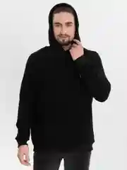 Черный свитшот мужской, теплый, с начесом