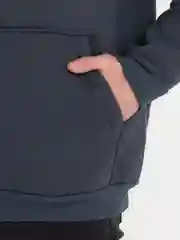 Синий меланж свитшот мужской, теплый, с начесом