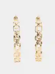 Желтый серьги-кольца, диаметр 4,5 см