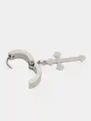 Серый серьги с крестиком унисекс