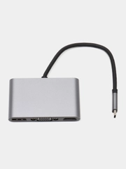 Мультипорт хаб-концентратор USB Type-C, 5 в 1, HDMI, USB*2, Type C*2