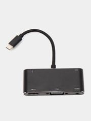 Многофункциональный универсальный адаптер USB Type C 3.1 на hdmi/vga/earphone/audio/usb3.0