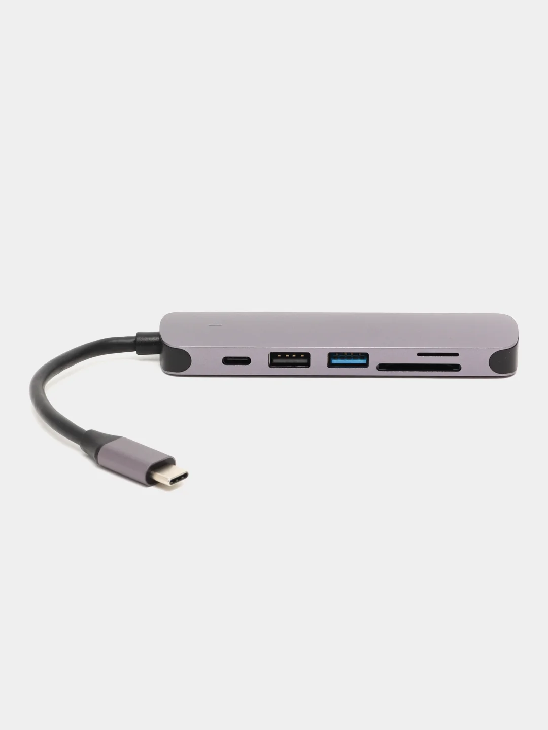 Серый переходник USB Type-C на USB, USB 3.0 Хаб 5 в 1, hdmi 4k Hub 6 в 1 для iMac и Macbook, OTG