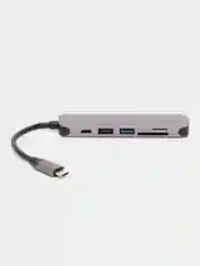 Серый переходник USB Type-C на USB, USB 3.0 Хаб 5 в 1, hdmi 4k Hub 6 в 1 для iMac и Macbook, OTG