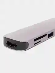 Белый переходник USB Type-C на USB, USB 3.0 Хаб 5 в 1, hdmi 4k Hub 6 в 1 для iMac и Macbook, OTG