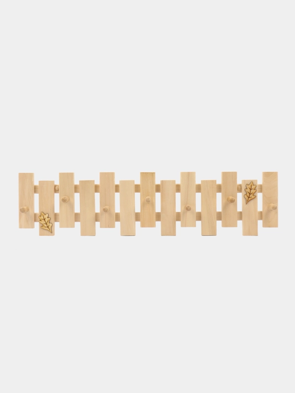 Вешалка банная "Листья", из липы, 7 крючков