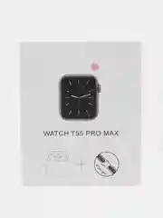 Розовый набор: смарт-часы Watch T55 Pro Max, сменные ремешки и беспроводные TWS наушники