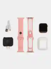 Розовый набор: смарт-часы Watch T55 Pro Max, сменные ремешки и беспроводные TWS наушники