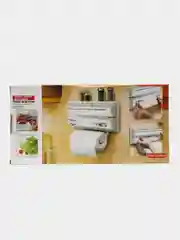 Белый держатель для бумажных полотенец 3 в 1 Triple Paper Dispenser на кухню