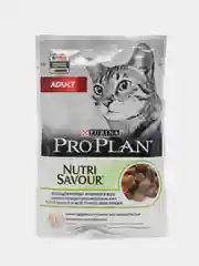Влажный корм Pro Plan Adult Nutri Savour, для взрослых кошек, 2 штуки по 85 г