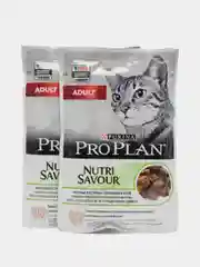 Влажный корм Pro Plan Adult Nutri Savour, для взрослых кошек, 2 штуки по 85 г