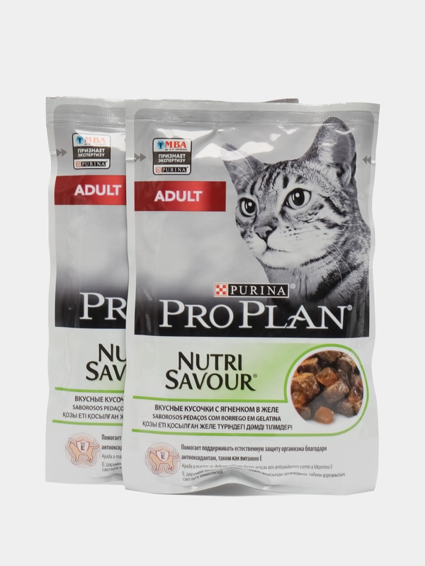 Влажный корм Pro Plan Adult Nutri Savour, для взрослых кошек, 2 штуки по 85 г