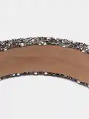 Серый металлик ободок со стразами