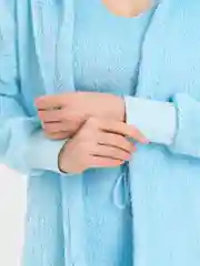 Голубой женская пижама, утепленная, мягкая, плюшевая, костюм женский, костюм тройка