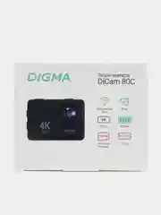 Экшн-камера Digma DiCam 80C 4K, WiFi, черный dc80c