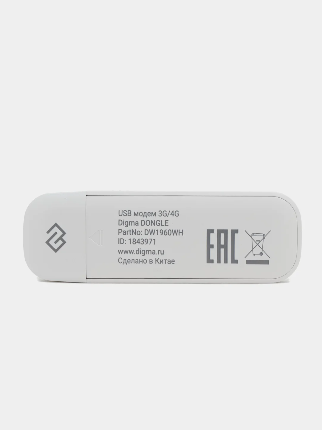 Модем Digma Dongle Wi-Fi DW1960 3G/4G, внешний, белый